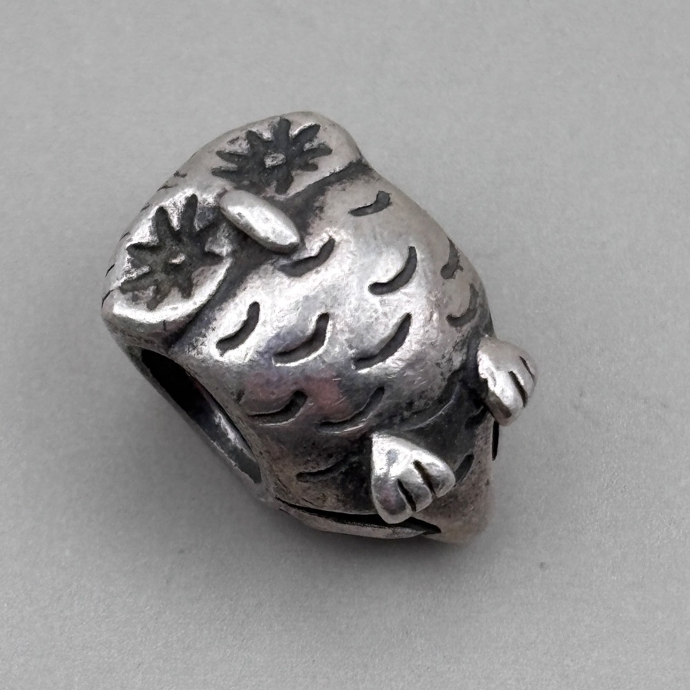 PANDORA Wise Old Owl Charm 925 Sterling Silver